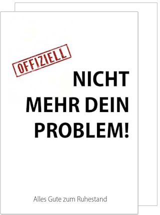 Edition Seidel Premium XXL Maxi Glückwunschkarte Ruhestand mit Umschlag. Grußkarte Karte mit Spruch für Frau Mann Kollegin Kollege Pension Abschied Rente Ruhe Feierabend Lustig (A4-R1000)