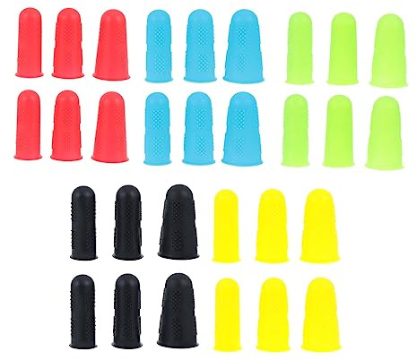 HONITANO Fundas de Silicona Aislamiento Térmico 30piezas para Dedos y Protección Antiquemaduras Color Aleatorio para Uso Cera y Pegamento Caliente