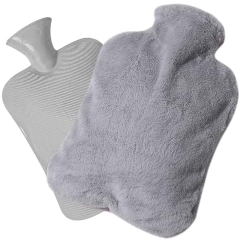 1L Botella De Agua Caliente Para Niños, Gran Botella De Agua Caliente Peluche, Bolsa De Agua Caliente Con Funda Desmontable, Contenedor Interior Extraíble, Regalos Para La Familia