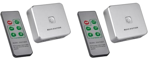 Zhdbchyuu 2X Digitalizador de Música Captura de Audio Grabadora Caja Convierta Música Analógica A MP3 Soporte USB o Tarjeta SD