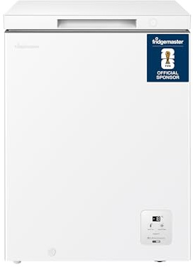 Fridgemaster Chest Freezer, White, 141 Litres, 4-Star Rating, Winter Guard, Energy Rating E, 85.8x60.6x55.9 cm