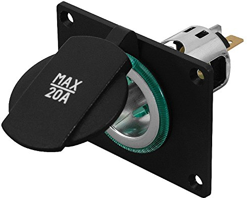 Pro Car 20 A-Powersteckdose 12-24V mit Einbaupanel
