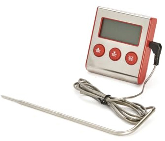DeBuyer 4885.00N Elektronisches Thermometer, Edelstahl, Silber, 18,4 x 9 x 3 cm