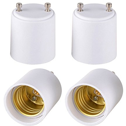 Onite GU24 to E27 E26 Adapter for LED Bulb, GU24 to Medium Base Converts Your Pin Base Fixture to Standard Screw-in Lamp Socket 4Pack