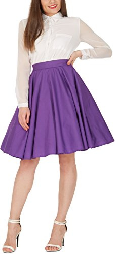 BlackButterfly Lungo Rockabilly Anni 1950 Gonna A Ruota (Indaco, XL)