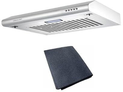 Cookology VISOR600SS Extractor Fan | 60cm Visor Cooker Hood in Stainless Steel with Recirculating Filter