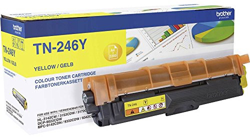 Brother Original Jumbo-Tonerkassette TN-246Y gelb (für Brother HL-3142CW, HL-3152CDW, HL-3172CDW, DCP-9017CDW, DCP-9022CDW, MFC-9142CDN, MFC-9332CDW, MFC-9342CDW)