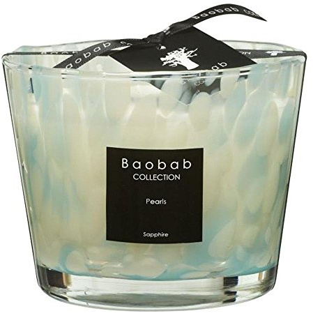 Baobab MAX10PS Pearls Sapphire Kerze, Kerzenwachs, 10 x 7 x 10 cm