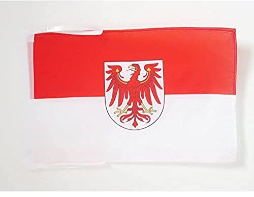 AZ FLAG Flagge Brandenburg 45x30 cm Brandenburg Polyester 100D Kordeln | Für innen und außen dekorative Flagge doppelte Nähte und verstärkte Kanten mit Schnüre 100D Polyester