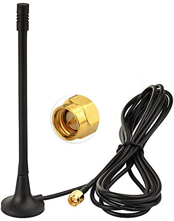 Eightwood 4G LTE Antenna Connector SMA bastoncino antenna 3.5dBi con supporto magnetico Cavo di connessione 300cm 9.8ft per 2G 3G 4G GSM Wireless Bluetooth HSDPA UMTS DCS Rete wireless Netgear