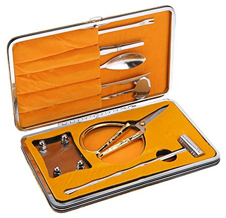 Set de Herramientas para Mariscos de Acero Inoxidable, Cascanueces de Langosta y Cangrejo con Tenedores y Cuchillo Pelador