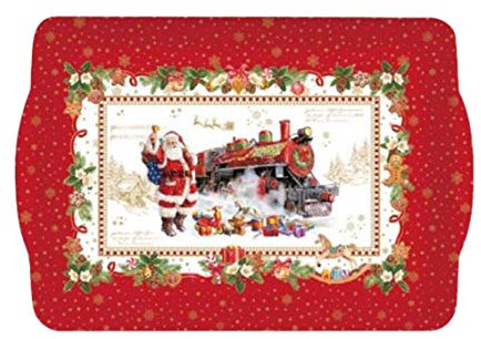 EASY LIFE Vassoio natalizio con manici in melammina 33x22 cm R0531#CHME