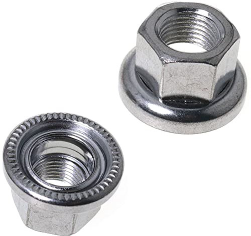 WELWIK 2PCS Bicycle Wheel Axle Nut Mountain Bike 3/8-26 Bicycle Axle 3/8-26 Nut MTB Flange Front Hub Bolt Screw Mountain Road Bike MTB Wheel Hub Bolt Screw