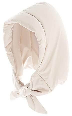 LA HUATE Winter Warm Down Hood Hat Hooded Scarf Hat Waterproof Windproof Skiing Cap Tie Under Chin for Women Girls