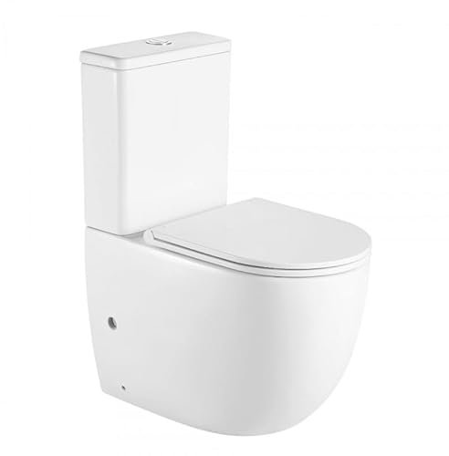 Pack Inodoro Génova Compacto Color Blanco Brillo | Medidas 82,5 cm Alto x 62 cm Fondo x 39 cm Ancho
