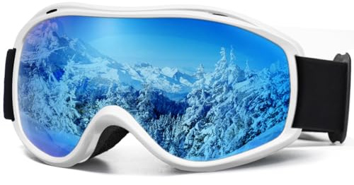 SPOSUNE OTG Ski Goggles Men Women, Over Glasses Anti Fog Snowboard Goggles, UV Protection Snow Goggles for Adult & Youth | for Universal Face