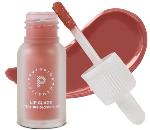 Profusion Cosmetics Lip Glaze Hydrating Glossy Stain, Moisturizing Tinted Lip Balm With Lightweight formula, Provides Pretty and Cute Design