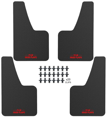 XUKEY 4pcs Carbon Fiber Effect Universal Splash Guards Mud Flaps Mudguards Fender Cover For Car Sedan Hatchback