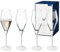 Villeroy & Boch - Manufacture Rock blanc Ensemble de flûtes à champagne, 4 pièces. Ensemble de verres pour mousseux et champagne, 260 ml, Verre en cristal, Aspect ardoise blanc mat