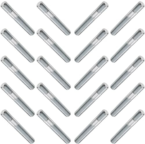 C CARBONADO 20 Doppelgewindebolzen M12x1,5 x 80 mm 10.9 | Verzinkt, Festigkeitsklasse 10.9, Umrüstung auf Mutterbefestigung