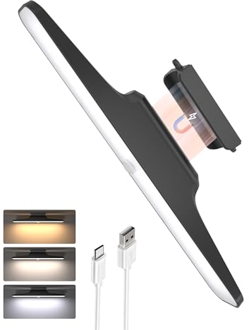 EZVALO Luce sottopensile da Cucina LED 5000mAh con Rilevatore di Movimento, 3 Temperature di Colore Dimmerabile e Ricaricabile senza Fili per Specchi, Scrivanie, Cucina, Armadietti