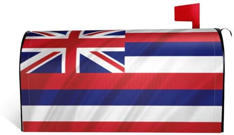 Copertura per cassetta delle lettere con stampa della bandiera delle Hawaii americane, copertura per cassetta delle lettere da giardino, per esterni, per tutte le stagioni