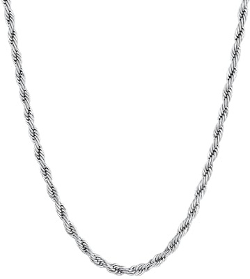 Supcare Rope Chains for Men and Women, 3MM/6MM Twist Rope Necklace Chain, 46-76 CM Long, Silver/Gold/Black, Dainty Thin to Hip-Hop Thick Chains, Various Styles Available