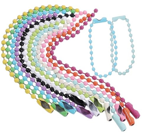 Hohopeti 200St Hundemarkenkette Hundemarken-Ketten Haustier-Tag-Kette kleine Kette Kugelperlenketten preisschild bag chain taggies Schlüsselanhänger Kugelketten Kugelrollenketten Eisen