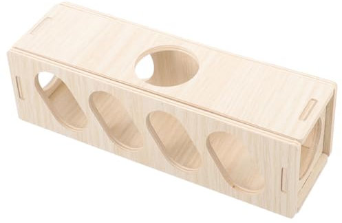 Happyyami Holz Tunnelversteck Für Hamster Und Meerschweinchen Aus Naturholz Geräumig Sicher Spielerisches Kleintierversteck Für Käfig Und Zuhause