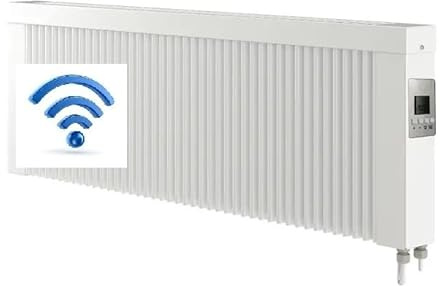 anapont Calefacción eléctrica de con control inalámbrico mediante aplicación – Radiador eléctrico con piedra de memoria chamota, con termostato, ahorro de energía, fabricado en Alemania
