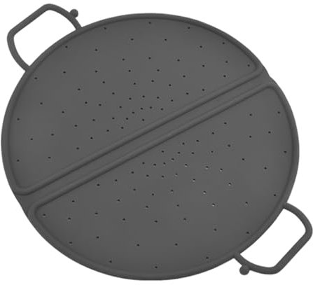 GeluEla Protección contra salpicaduras de silicona, plegable, diámetro de 30,5 cm, protección contra sobrecocción para ollas, protección contra sobrecocción y salpicaduras, protección contra