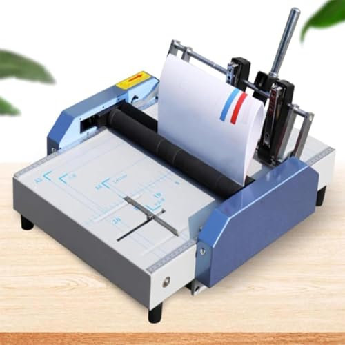 RoyceBee A3 Broschürenfalzbindemaschine, Papierfalz- und Bindemaschine 2-in-1-Funktion Multifunktionaler Papiermacher Broschürenordner Hefter Heftmaschine für Schulen Druckereien