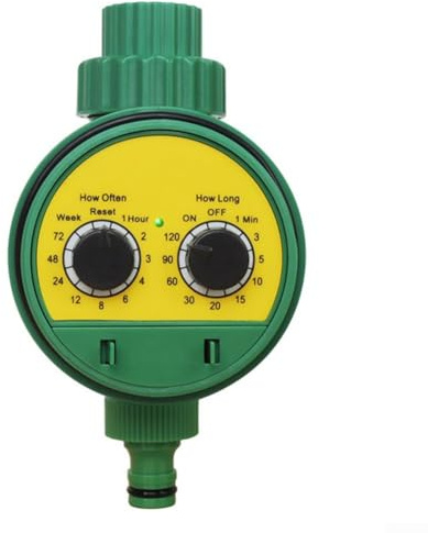 Jotekonoby Timer irrigatore d'acqua, timer per tubo di irrigazione, sistema digitale di irrigazione da giardino a due quadranti per prati e giardini