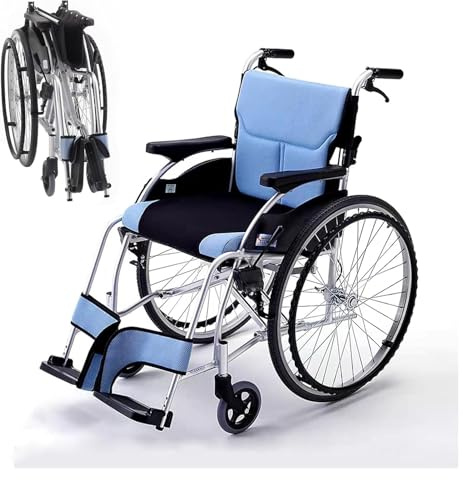 Sedia a rotelle,Carrozzina Pieghevole, Sedia da Trasporto Pieghevole Leggera, Sedia a rotelle bariatrica Extra Larga, Sedia a rotelle da Viaggio Portatile e compatta