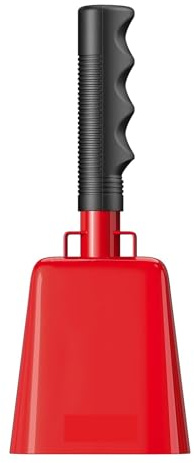 Kuhglocken 2 stücke Kuhglocke Mit Griff Noise Maker Jubeln Laut Hand Rufen for Konzert Graduierungen Schule Hochzeit(Red)