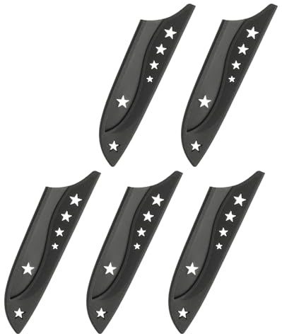 sourcing map 5Pcs Safety Knife Covers Sleeves, Universal PP Knife Sheaths Edge Guards Blade Protector Covers for 5.1 Paring Knives Portable for Kitchen Camping Picnics Accessories, Black