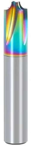 Drehbank Zubehör 56°-Wolframstahl-4-Klingen-Innenfräser, CNC-Schaftfräser aus Aluminiumlegierung, siebenfarbiger Fasenfräser R0,3–R6(A,R0.75xD2.5xD4x50Lx4F)