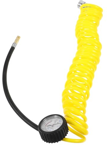Alipis Manguera de Resorte para Compresor de Aire Pu de Alta Presión Conector Hembra Metálico, Flexible y Retráctil, 5 Metros, Accesorio para Herramientas Neumáticas y Automoción