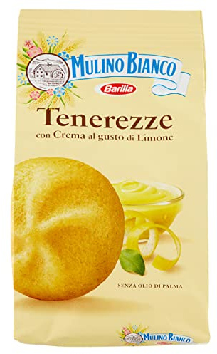 Mulino Bianco Biscotti Frollini Tenerezze con Crema al gusto di Limone, Colazione Ricca di Gusto - 200 gr