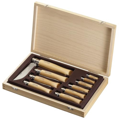 Opinel Holzkiste Messer O001311, braun, M, 001311