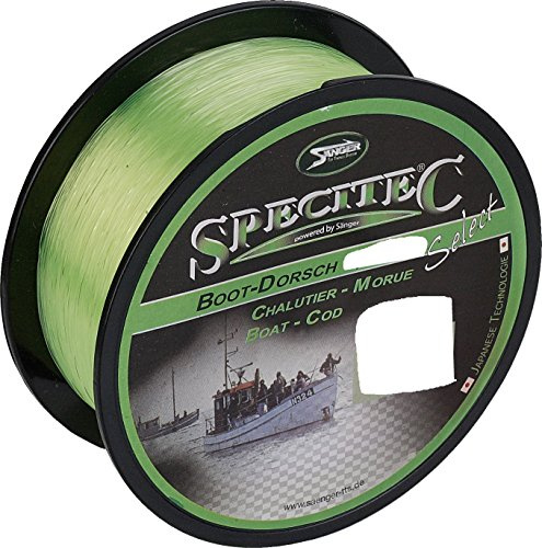 Specitec  BOOT / Dorsch  Schnur Ø 0,45mm -Farbe: Fluo Yellow - Angelschnur monofil Zielfischschnur