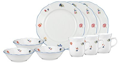 Seltmann Weiden Frühstück-Set 18-teilig Sonate Nostalgie, Hartporzellan, Bunt, 36.9 x 31.2 x 36.5 cm
