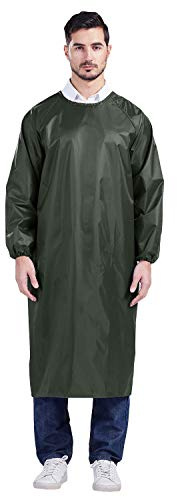Nanxson Unisex Vattentätt förkläde Justerbart arbetsförkläde för diskning, labarbete, hundvård, rengöring av fisk CF3015 (armégrön)