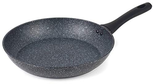 Salter BW06524S Megastone 30cm Frying Pan – 10 x Tougher Non-Stick, Large Cooking Pan, PFOA-Free Forged Aluminium, Suitable for All Cooking Hobs, Dishwasher & Metal Utensil Safe, Soft Touch Handle
