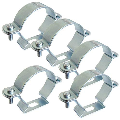 WITTKOWARE Rohr-Abstandsschelle mit Langloch, Stahl verzinkt, 30-38mm, M32, 5 Stück