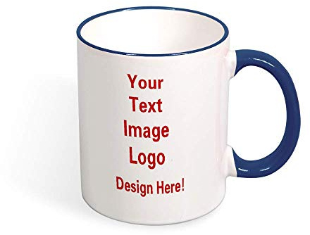 Naispanda Tasses Personnalisées,Tasse à Café Mug à Personnaliser avec Votre Propre Photo ou Texte Tasse Prénom Cadeau Personnalisé pour Anniversaire 330ML,Tasse avec Couleur-A