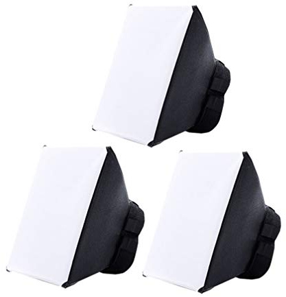 SOLUSTRE 3stücke Softbox Für Kamera Mit Blitzdiffusor Kompatibel Mit DSLR-zubehör Flach Zusammenklappbar Für Einfache Aufbewahrung Und Transport