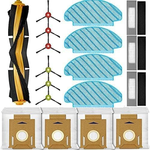 KGC 18 Stück Ersatzteile Zubehör für Ecovacs Deebot N8 N8 Pro N8 Pro+ T8 T8+ T8 AIVI T8 Max T9 T9+ Staubsauger, Enthalten 1Hauptbürste + 4Staubbeutel +3Filter + 6Seitenbürste + 4Wischtücher