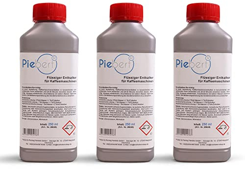 3 descalcificadores líquidos 28649 de 250 ml, compatibles con cafeteras automáticas Philips, Saeco y DeLonghi