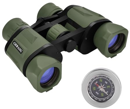 GRWANG 10x40 Professionelles HD-Fernglas für Erwachsene und Kinder, Hochleistungs-Fernglas mit BAK4 FMC-Objektiv, großes Okular und wasserdichtes Fernglas, Wandern, Geschenke